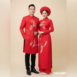 Elegant Red Traditional Outfit Set